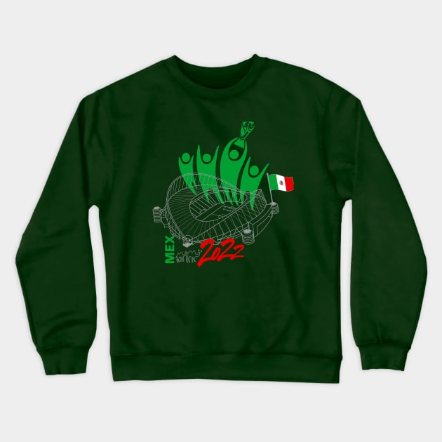 Mexico World Cup Soccer 2022 Crewneck Sweatshirt by DesignOfNations